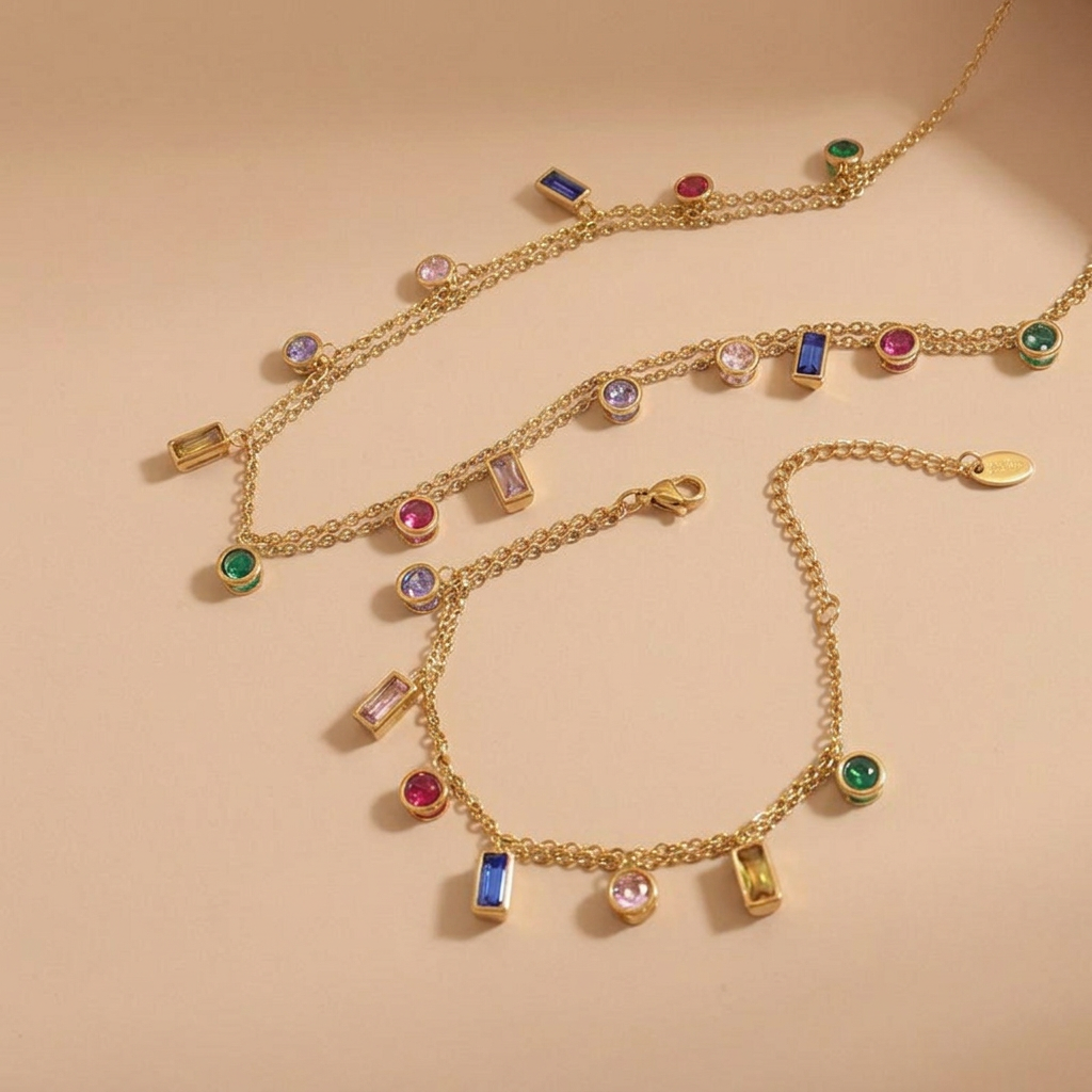 SoulGlow Rainbow Bezel Bracelet