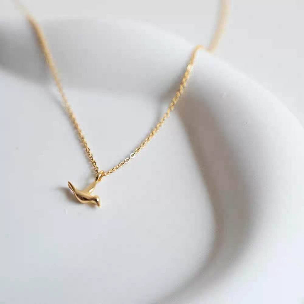 Fly With You - Golden Bird Necklace