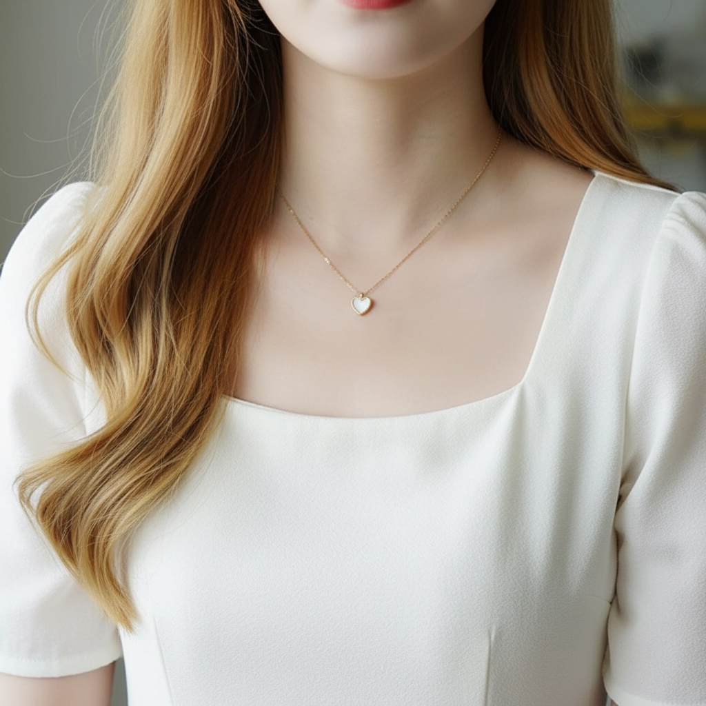 Heart Mother Pearl Necklace