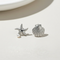 Shell & Starfish Silver Earrings
