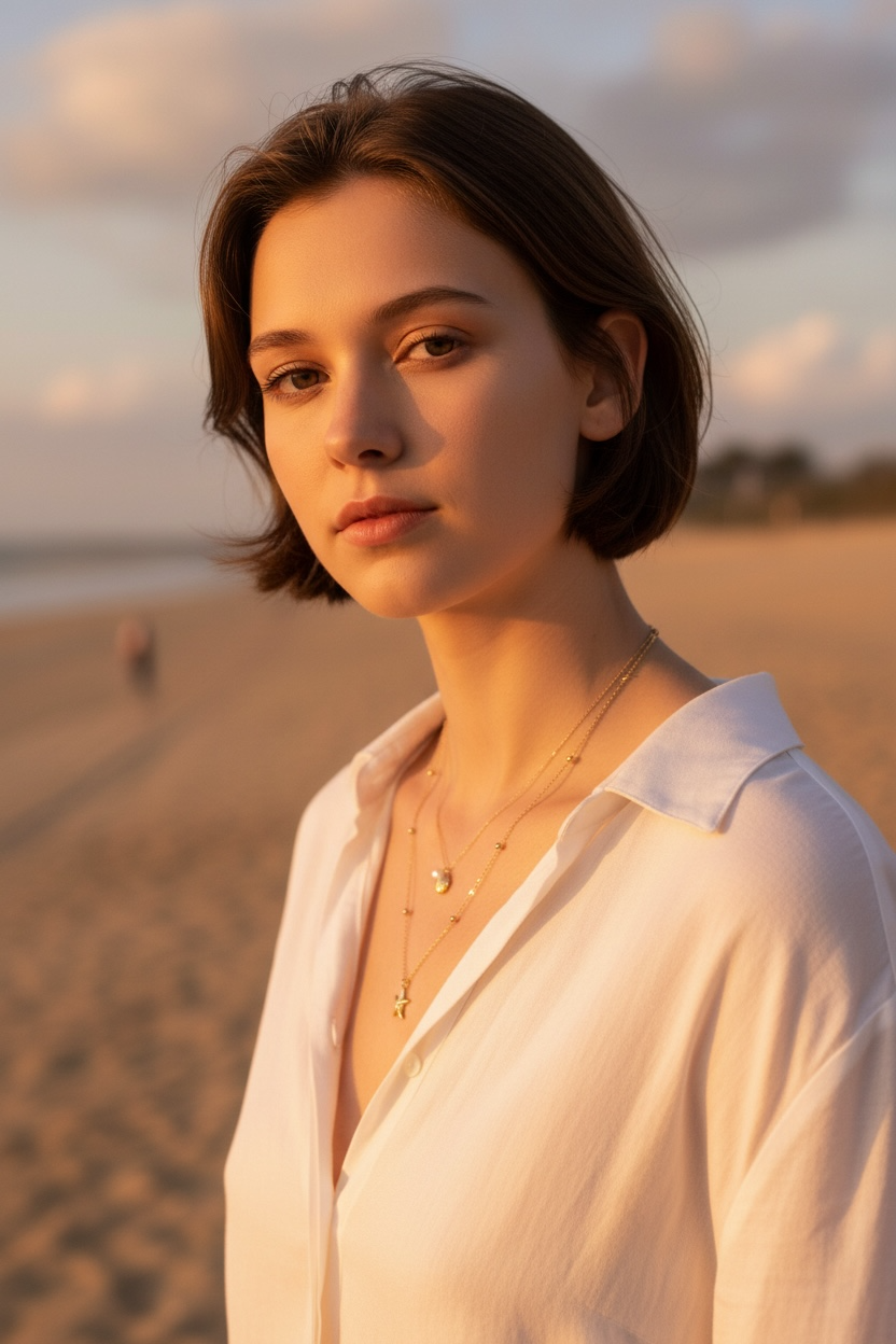 Shell & Starfish Gold Necklace