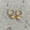 Puffy Heart Accent Hoops