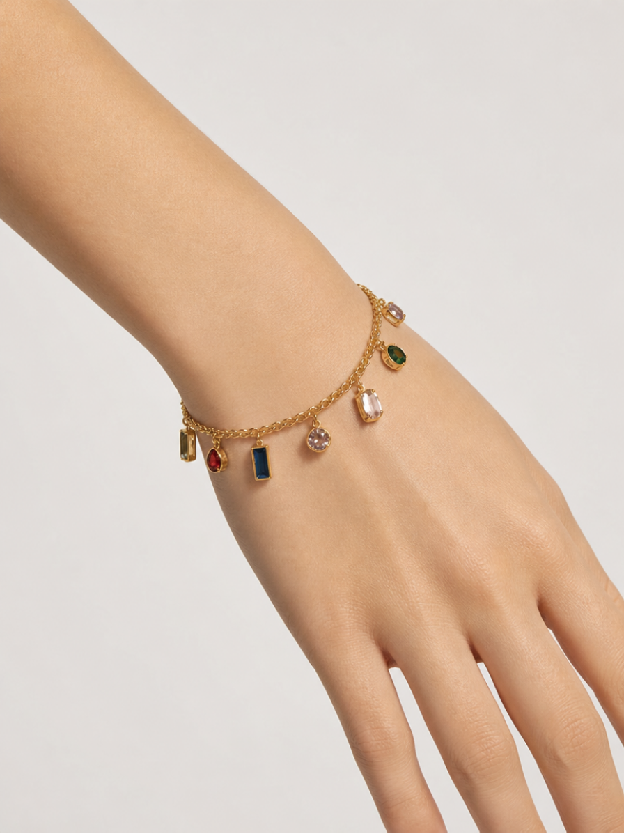 SoulGlow Rainbow Bezel Bracelet