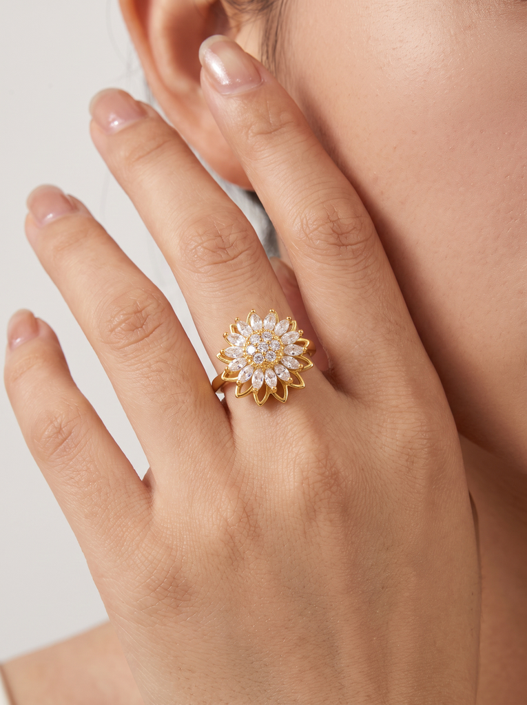 Sunflower Fidget Ring