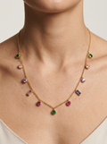 SoulGlow Rainbow Bezel Necklace